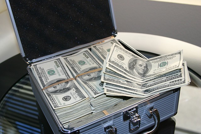 bankovky v kufru